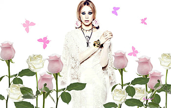 Sarah Gadon, white, by cehenot, model, blonde, girl, actress, woman, jewel, rose, pink, flower HD wallpaper