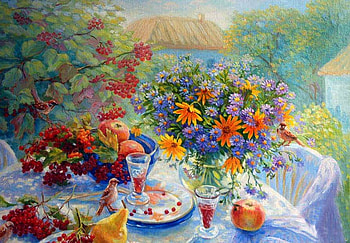 Bouquet, art, painting, flower HD wallpaper