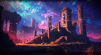 Fantasy Ruin: A Stunning Ultra Experience, fantasy ruin, ruin, fantasy, landscape, fantasy landscape HD wallpaper
