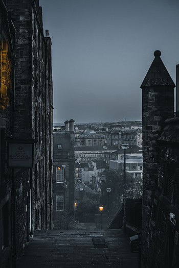 Cities, Architecture, Twilight, City, Building, Fog, Dusk, Grey HD phone wallpaper
