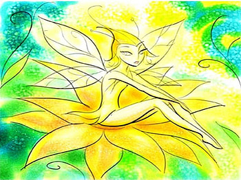 Elfin Fairy, yellow, flower HD wallpaper