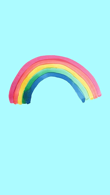 Arcoiris, colores, azul HD phone wallpaper