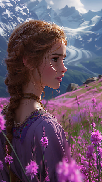 Elegant Purple Dress Character, purple dress HD phone wallpaper