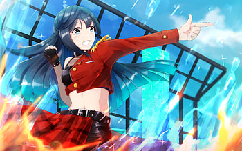 Setsuna Yuki, fire flames, Love Live, manga, Nana Nakagawa, Love Live characters, protagonist, Setsuna Yuki Love Live, Nakagawa Nana HD wallpaper