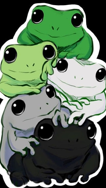 Funky frogs, aromantic, pride, aro HD phone wallpaper