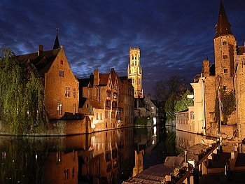 A RIVER RUNS THRU A VILLAGE, landscape, gorgeous, beautiful, a HD wallpaper