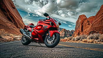 Red Suzuki Hayabusa — Quad : Canyon Run, Suzuki Hayabusa, Suzuki HD wallpaper
