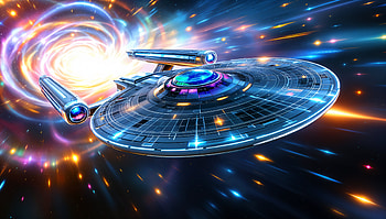 Warp Speed Journey - Stunning Sci-Fi, Warp Speed, spaceship, futuristic, space, galaxy HD wallpaper