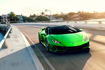 On-road, luxury sports car, Lamborghini Huracan HD wallpaper