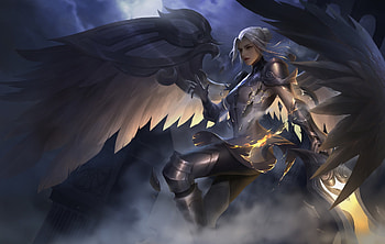 Angel, fanart, dark, fan, girl HD wallpaper