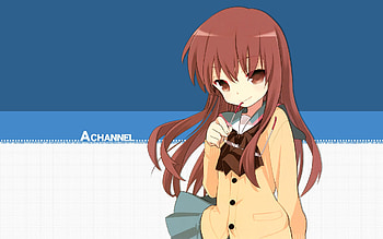 Tennoji Nagisa, nagisa, glasses, cute, a channel, long hair HD wallpaper