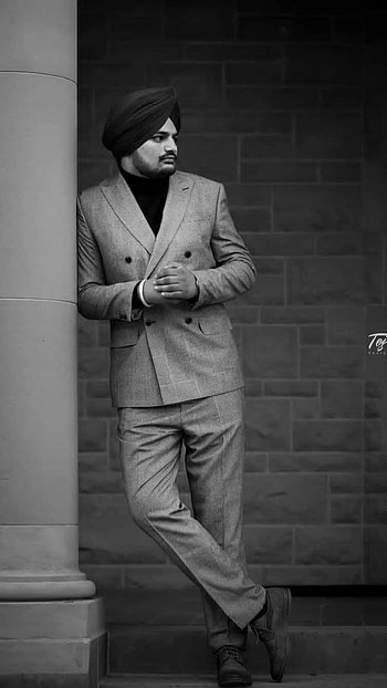Sidhu Moose Wala Black, Beautiful, Black And White, Background HD phone wallpaper