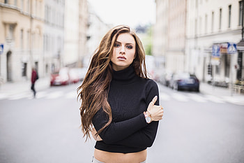 Long Hair Brunette Depth Of Field , brunette, girls, model, depth-of-field HD wallpaper