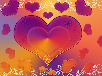Falling in Love, hearts, colors, abstract, love HD wallpaper