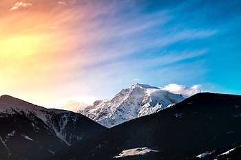 Snow Covered Mountain , snow, mountains, nature HD wallpaper