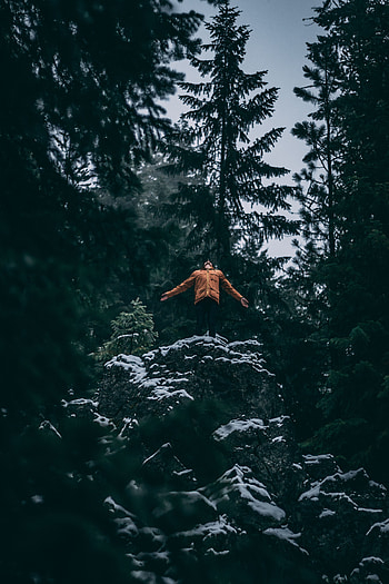 dom, Winter, Nature, Snow, Privacy, Seclusion, Human, Person HD phone wallpaper