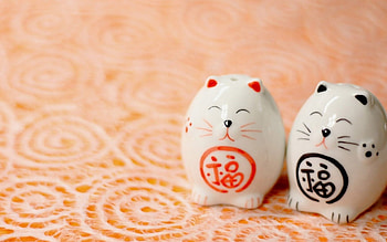 Couple, Japanese Lucky Cat HD wallpaper
