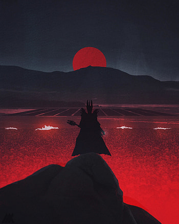 Dark king, lords of the rings, minimal, art HD phone wallpaper