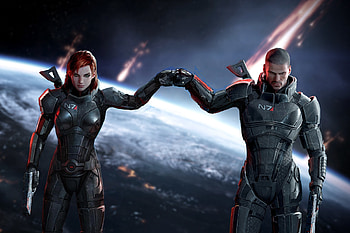 Commander Shepard, Redhead, Femshep, Mass Effect 3, Gun, N 7, Earth, Armor / and Mobile Backgrounds HD wallpaper