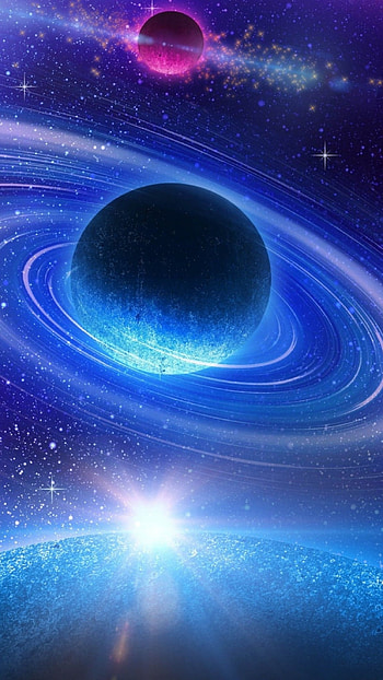Cool Space, Blue Galaxy HD phone wallpaper