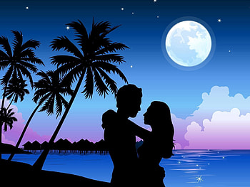 Sky, Lilac, Love, Violet, Shore, Bank, Couple, Pair, Purple HD wallpaper