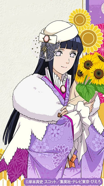Hinata Hyuga, art, petal HD phone wallpaper