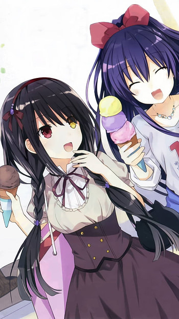 Tohka Yatogami, Kurumi Tokisaki, Anime, Date A Live HD phone wallpaper