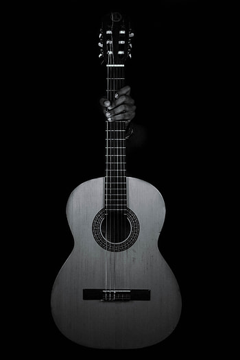Music, Hand, Guitar, Musical Instrument, Bw, Chb HD phone wallpaper