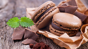 Chocolate, Macarons HD wallpaper