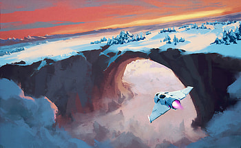 Snowy Hole , artist, artwork, digital-art, deviantart HD wallpaper