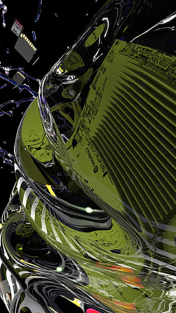 Chiptos X Wires Mobile Android Abstract NFT Background Gloss Glass Olive HD phone wallpaper
