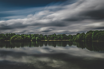 Nature, Trees, Sky, Clouds, Lake, Overcast, Mainly Cloudy HD wallpaper