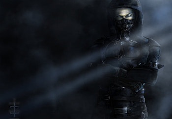 The Watcher, body armour, artwork, fantasy, hood HD wallpaper