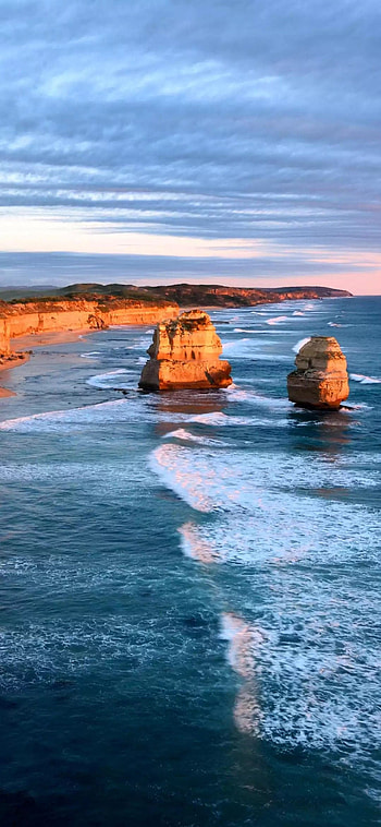 Twelve Apostles, collection, Scenic beauty, Australia landscapes HD phone wallpaper