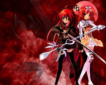 Shakugan, girl, anime, warrior, red HD wallpaper