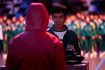 Squid Game Featuring Lee Jung-jae's Intense Moment, TV Show, Squid Game, Lee Jung-jae HD wallpaper