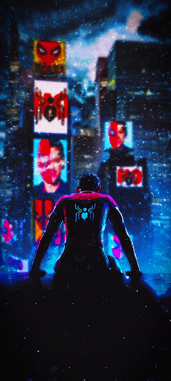 Spiderman no way home, electric blue HD phone wallpaper