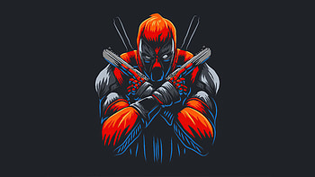 Deadpool Guns Up , deadpool, superheroes, artwork, artist HD wallpaper