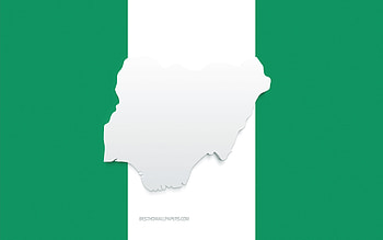 Nigeria map silhouette, Flag of Nigeria, silhouette on the flag, Nigeria, 3d Nigeria map silhouette, Nigeria flag, Nigeria 3d map HD wallpaper