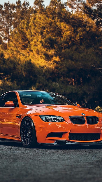 Bmw, Orange Car HD phone wallpaper