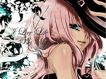 Life By Music, luka, blue ye, cute, vocaloid, long hair, beauty, nice, abstract, vocaloids, megurine luka, female, sexy, sweet, hot, girl, beautiful, pink hair, diva, anime girl, anime, pretty, megurine, idol HD wallpaper