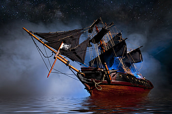 vintage, sea, pirate, smoke, old HD wallpaper