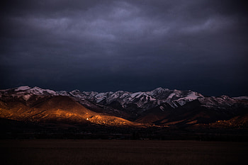 Nature, Mountains, Night, Vertex, Tops, Snow Covered, Snowbound HD wallpaper