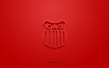 Atletico Grau, creative 3D logo, red background, Peruvian Primera Division, 3d emblem, Peruvian football club, Piura, Peru, 3d art, Liga 1, football, Atletico Grau 3d logo HD wallpaper