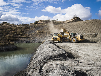 Vehicles, Wheel Loader, Caterpillar 730C, Caterpillar 972M, Dump Truck HD wallpaper