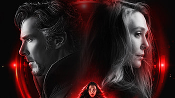 Benedict Cumberbatch Doctor Strange Elizabeth Olsen Scarlet Witch Doctor Strange in the Multiverse of Madness HD wallpaper