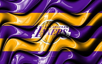 Los Angeles Lakers, NBA, lakers, crest, logo, LA Lakers, emblem, flag, basketball HD wallpaper