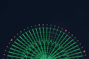 Night, Dark, Backlight, Illumination, Ferris Wheel, Attraction HD wallpaper