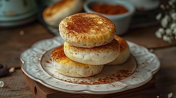 Homemade English Muffin - Gourmet Breakfast Background, bread, biscuit, food, breakfast HD wallpaper
