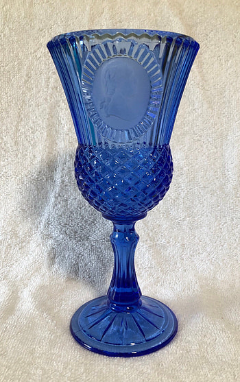 George Washington dark blue, Frosted cameo, Blue glass, Fostoria glass HD phone wallpaper